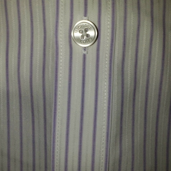 Michael Kors Men's Button Front Work Dress Shirt - Picture 3 of 8